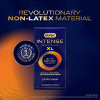 Durex Intense XL Non Latex Condoms, Thin Latex-Free Condoms, Large, 10ct