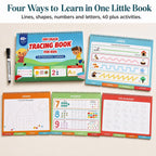 Fun Preschool Workbooks for Kids Age 3-5 - Reusable Dry Erase Tracing Books