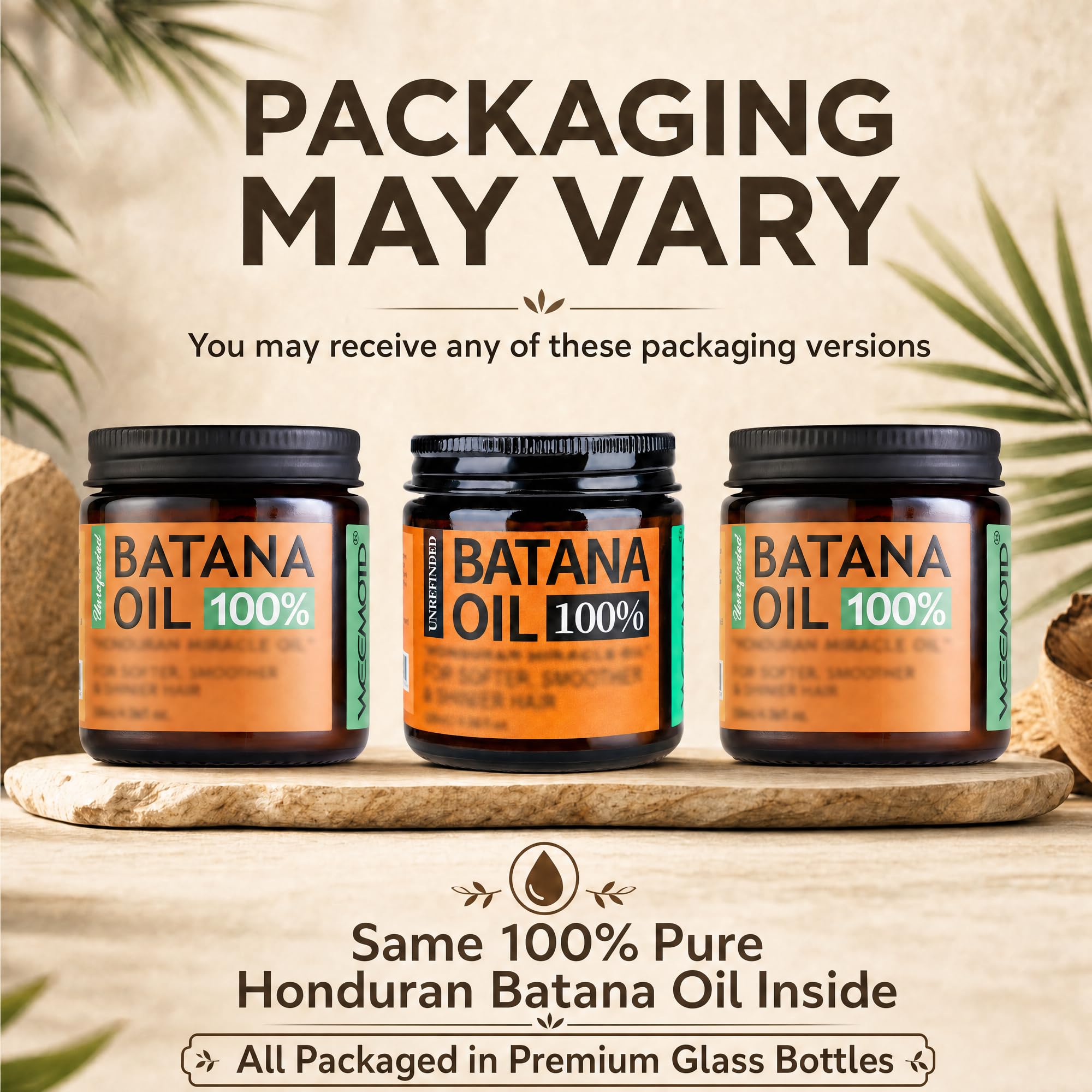 100% Raw Batana Oil for Hair from Honduras, 4.06 Fl Oz, Bright Coffee | Moisturizing Hair Mask, Adds Shine & Softness, Unrefined Conditioning Scalp Oil