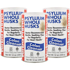 Yerba Prima Psyllium Whole Husks, Colon Cleanser 12 oz (Pack of 2) - All Natural Dietary Fiber, Pure Premium Psyllium, Lab-Tested Non-GMO, Gluten-Free Fiber