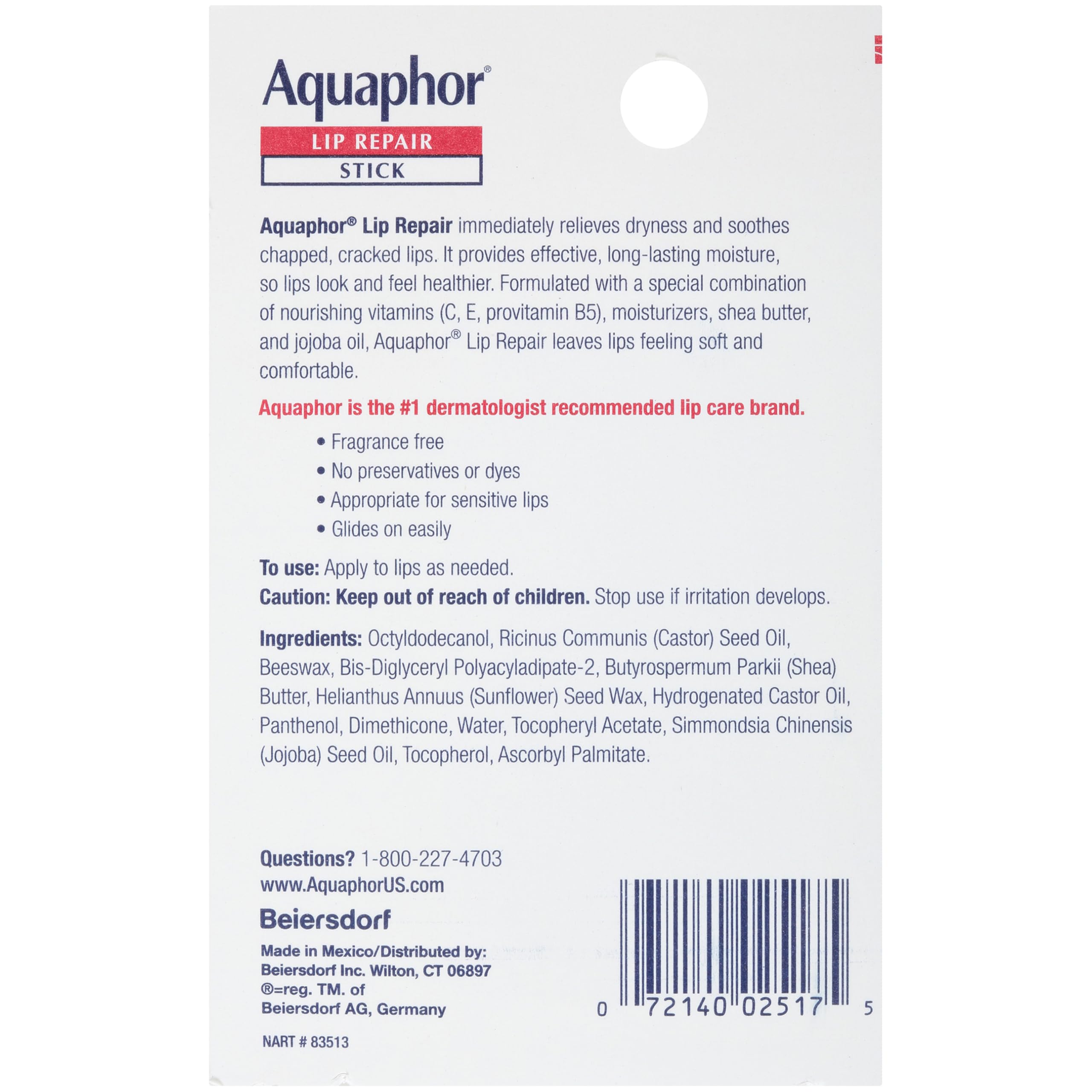 Aquaphor Lip Balm Set, Repair and Protect, 4 Lip Products Total | Lip Repair Stick (2 x 0.17 OZ), Repair Stick with Sunscreen SPF 30 (2 x 0.17 OZ) with Jojoba Oil and Shea Butter