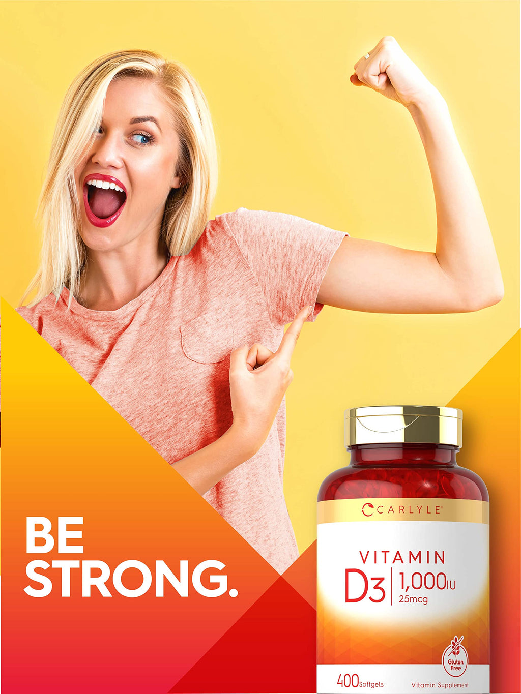 Carlyle Vitamin D3 1000IU | 25 mcg | 400 Softgels | High Potency