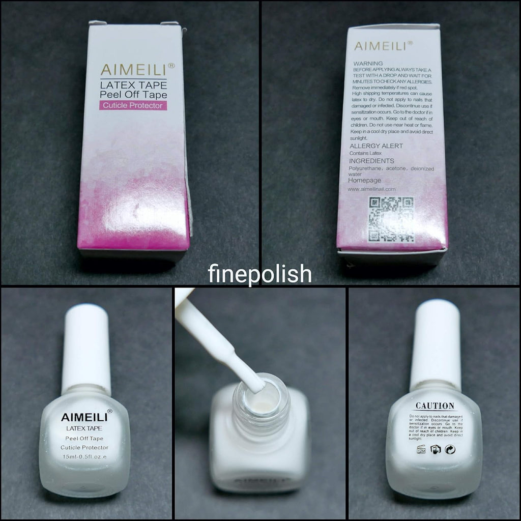 Buy now AIMEILI Latex Tape Skin Protector for Nail Art 15ml, Peel off Cuticle Guard for Stamping Nail Polish Barrier Manicure Cuticle for Women at indiglob india