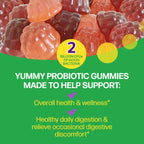 Daily Probiotic Gummies for Women & Men, Berry Flavor, 52 Count, Naturally-Sourced Daily Probiotic + Prebiotic