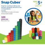 Buy now Learning Resources Snap Cubes - 100 Pieces, Ages 5+ Homeschool and Classroom Supplies, Educational Counting Toy, Math Games for Kids, Teacher Aids at indiglob india