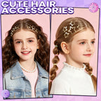 YGDZ Star Hair Clips Y2K Hair Barrettes, 20 PCS Gold 1.22" Y2K Hair Accessories, 10 PCS 1.61" Metal Snap Hair Clips for Girls Women, for Rave outfits, Concert