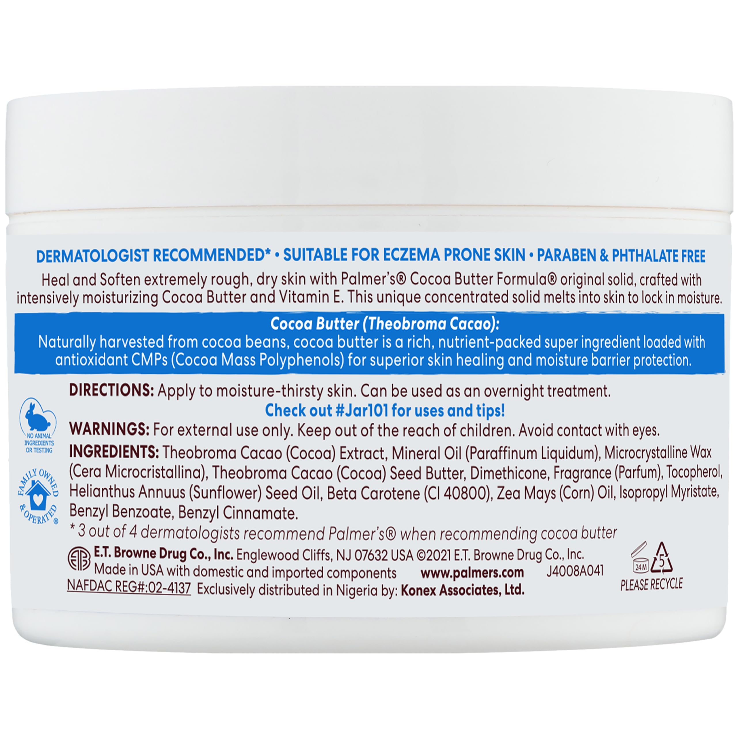 Palmer's Solid Body Lotion, Cocoa Butter Formula with Vitamin E (7.25 Oz) | Body Moisturizer with Vitamin E for Extremely Dry Skin, Softens and Soothes, Helps Smooth Marks, Tone Skin, 48 Hour Moisture