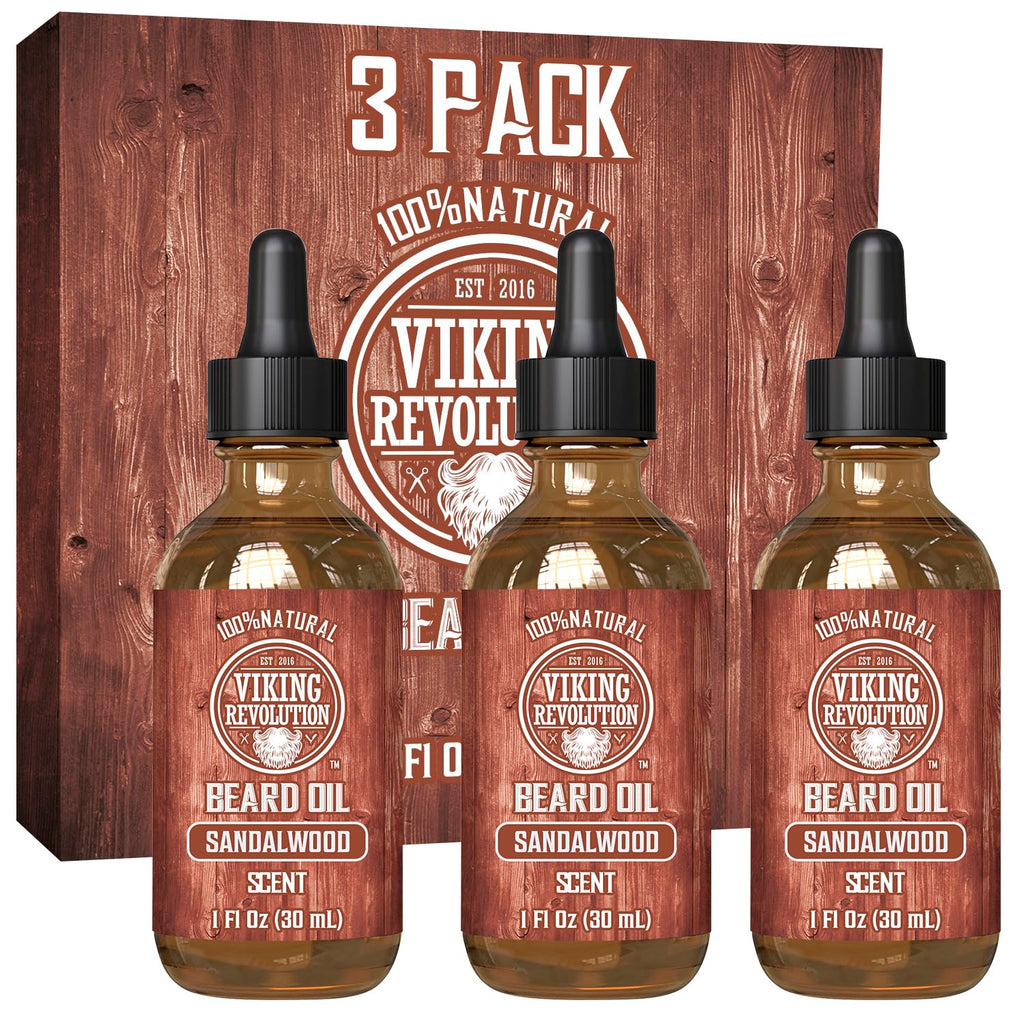Buy now Viking Revolution Beard Oil with Clary Sage for Men - Natural Blend with Argan and Jojoba Oils for Softening, Strengthening, and Moisturizing at indiglob india
