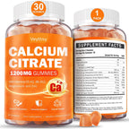 Calcium 1200 mg with Vitamin D3 for Adults - Calcium Supplement Gummies | with 5000iu Vitamin D3, K2, B6, B12, Magnesium & Zinc for Women Men - Easy to Digest, Vegan, Sugar Free, 120 Gummeis