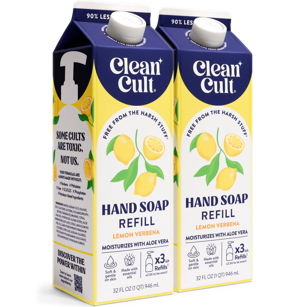Buy now Cleancult Liquid Hand Soap Refills - Moisturizes Dry & Sensitive Skin - Made with Aloe Vera & Lavender Essential Oils - Wild Lavender - Eco Friendly - Paper-Based Packaging - 32 oz/2 Pack at indiglob india