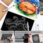 MARTCOLOR White Pens Set, 7 Pack White Gel Pen Dual-Tip Acrylic Paint Pen