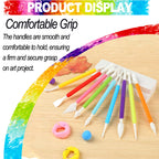 LINPHCEY Air Dry Clay Tools for Kids Ages 8+ Pottery Clay Tool Kit Plastic Clay Sculpting Tools Set for DIY Project, Modeling Polymer Clay Toys – Safe & Easy Grip for Beginners & Craft Lovers