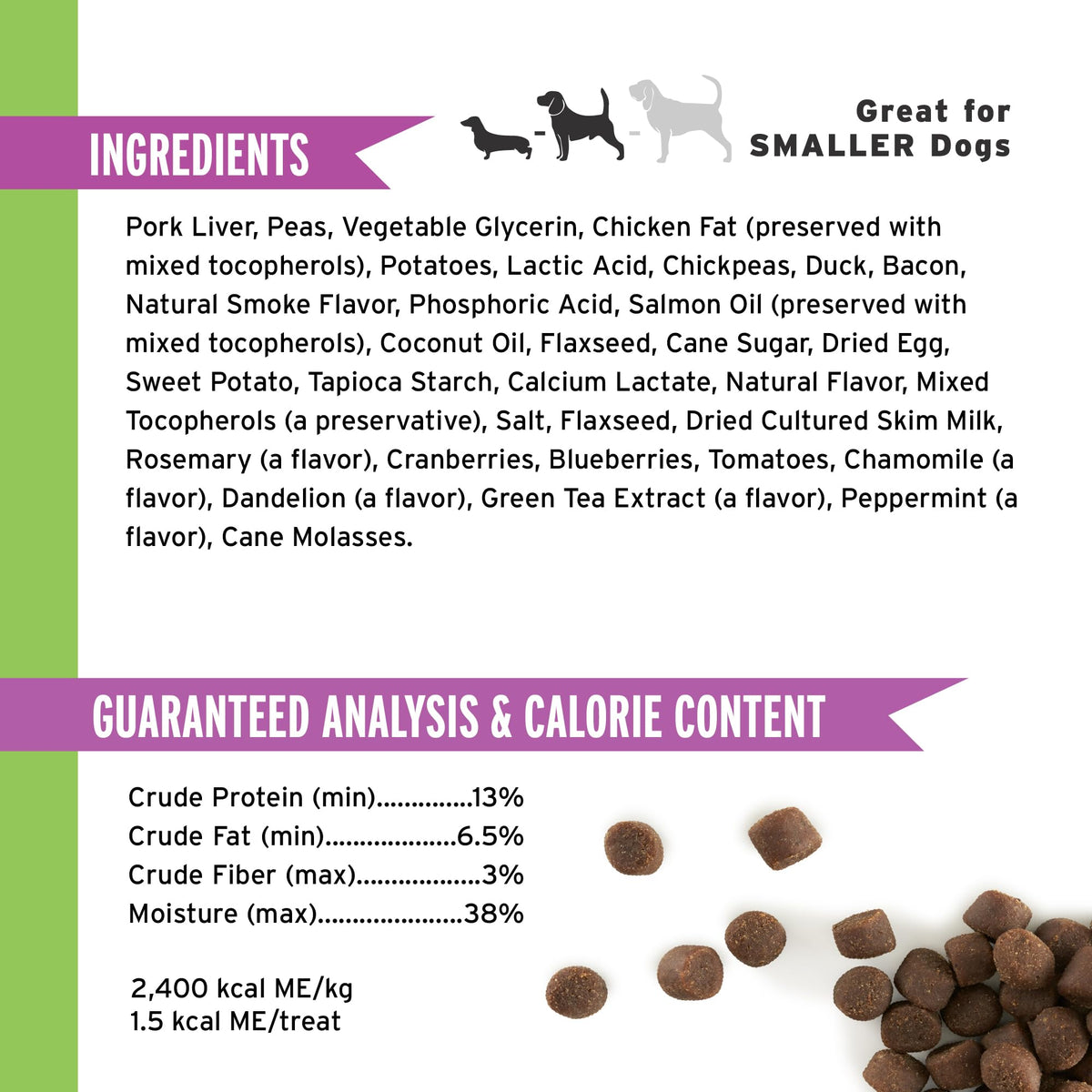 Pet Botanics 4 oz. Pouch Training Reward Mini Soft & Chewy, Duck and Bacon Flavor, with 200 Treats Per Bag, The Choice of Top Trainers