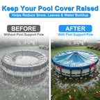 Metal Pool Cover Support Pole: Never Inflate - No Air Leaks All Winter