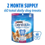 Dentalife Purina Daily Oral Care Dental Dog Treats, Small/Medium, 60 ct