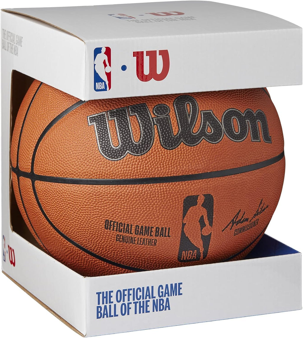 Buy now Wilson NBA Official Game Basketball - Brown, Size 7-29.5" at indiglob india
