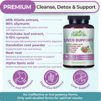 5-in-1 Liver Health Formula Supplement for Detox and Cleanse - Milk Thistle