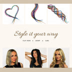 Discover premium imported 21 natural color hair extensions, perfect for styling with flat-ironing, crimping, or curling.