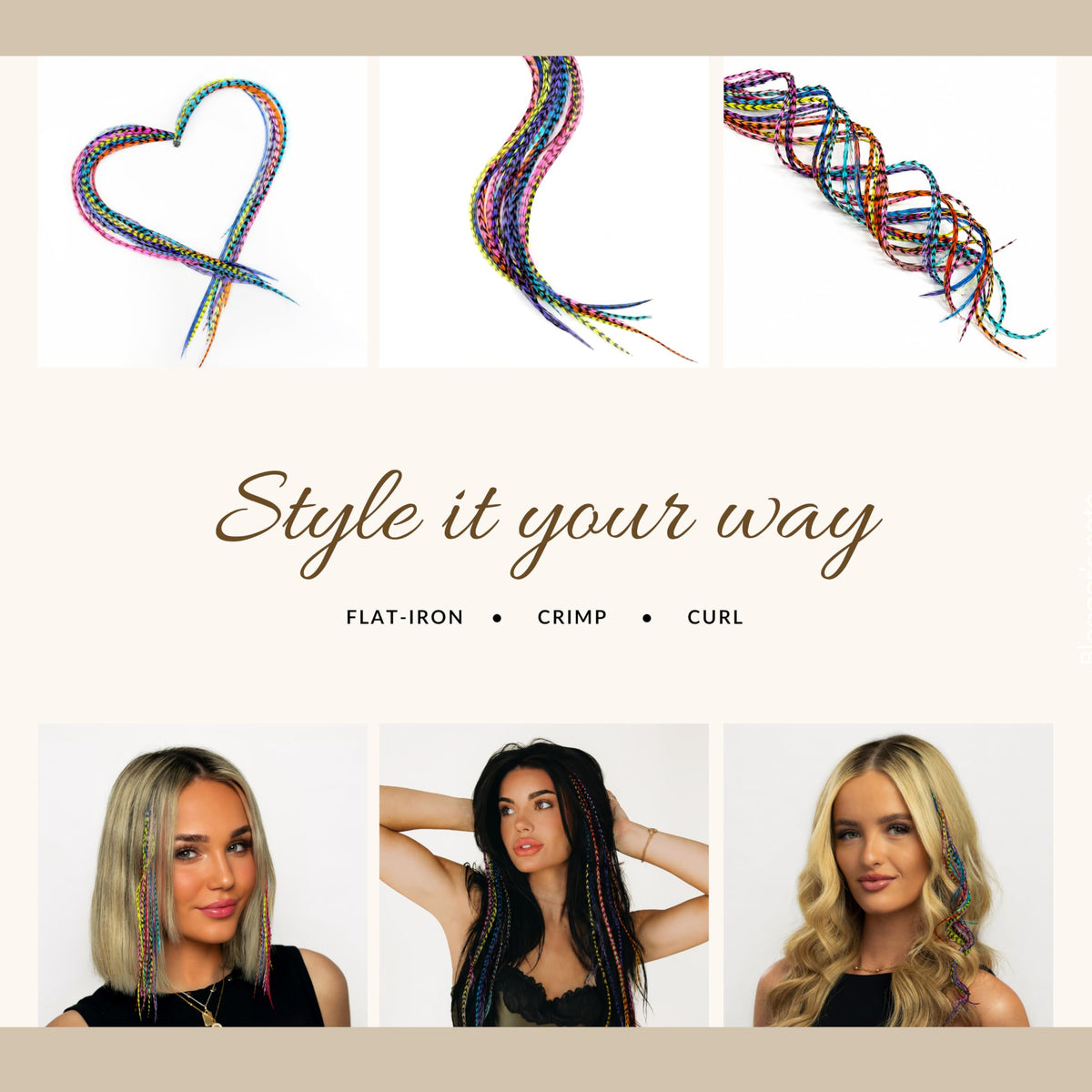 Discover premium imported 21 natural color hair extensions, perfect for styling with flat-ironing, crimping, or curling.