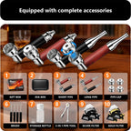 roygra 4PCS Tobacco Pipe Set, Complete Smoking Accessories, Wooden Texture
