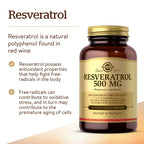 Buy now Solgar Resveratrol 500 mg, 30 Vegetable Capsules - Antioxidant Protection - Gluten Free, Dairy Free - 30 Servings at indiglob india
