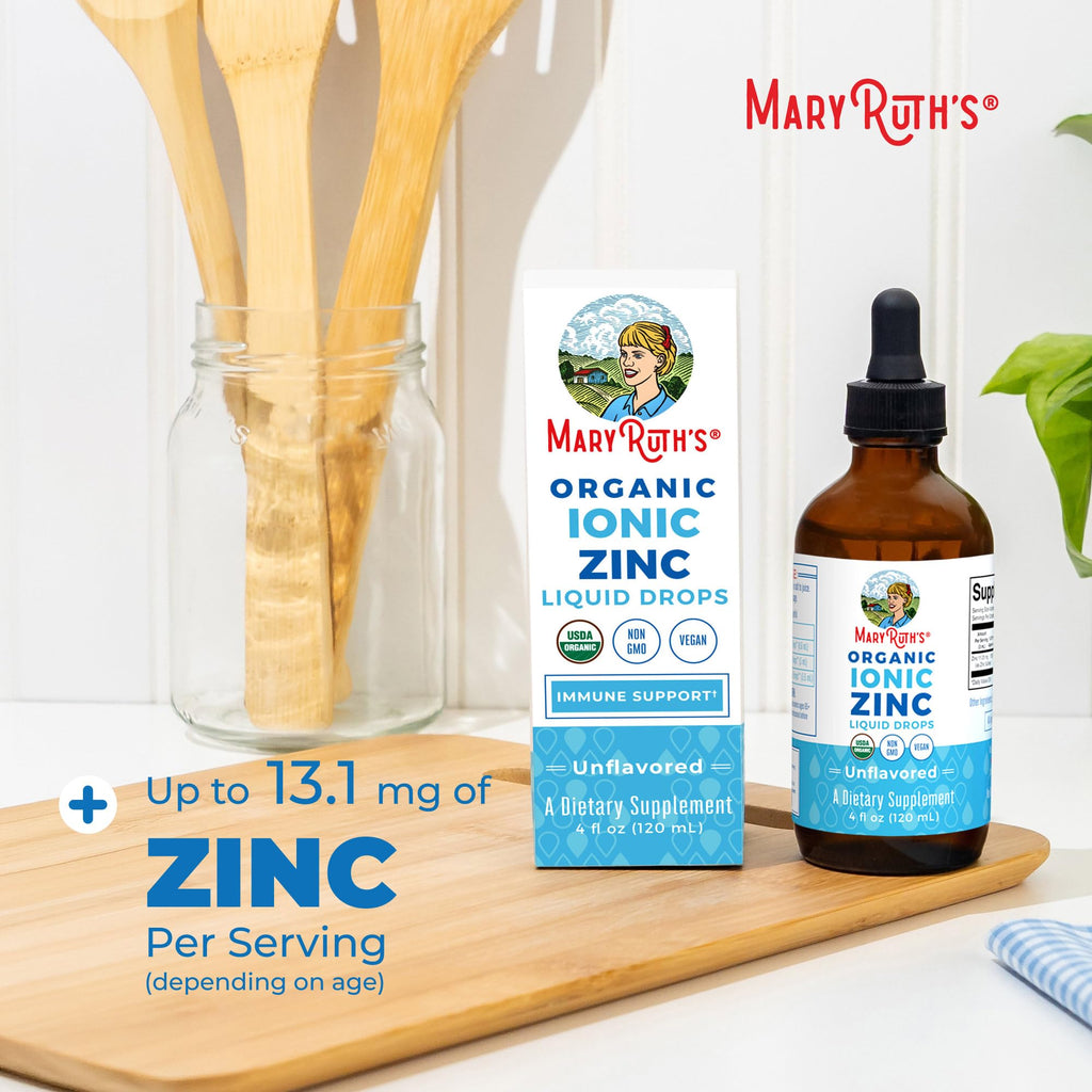 MaryRuth's Organic Liquid Zinc Supplement, Immune Support, Antioxidant, 4oz | Immune Support, Skin Health, Antioxidant, Cellular Metabolism, Zinc Sulfate