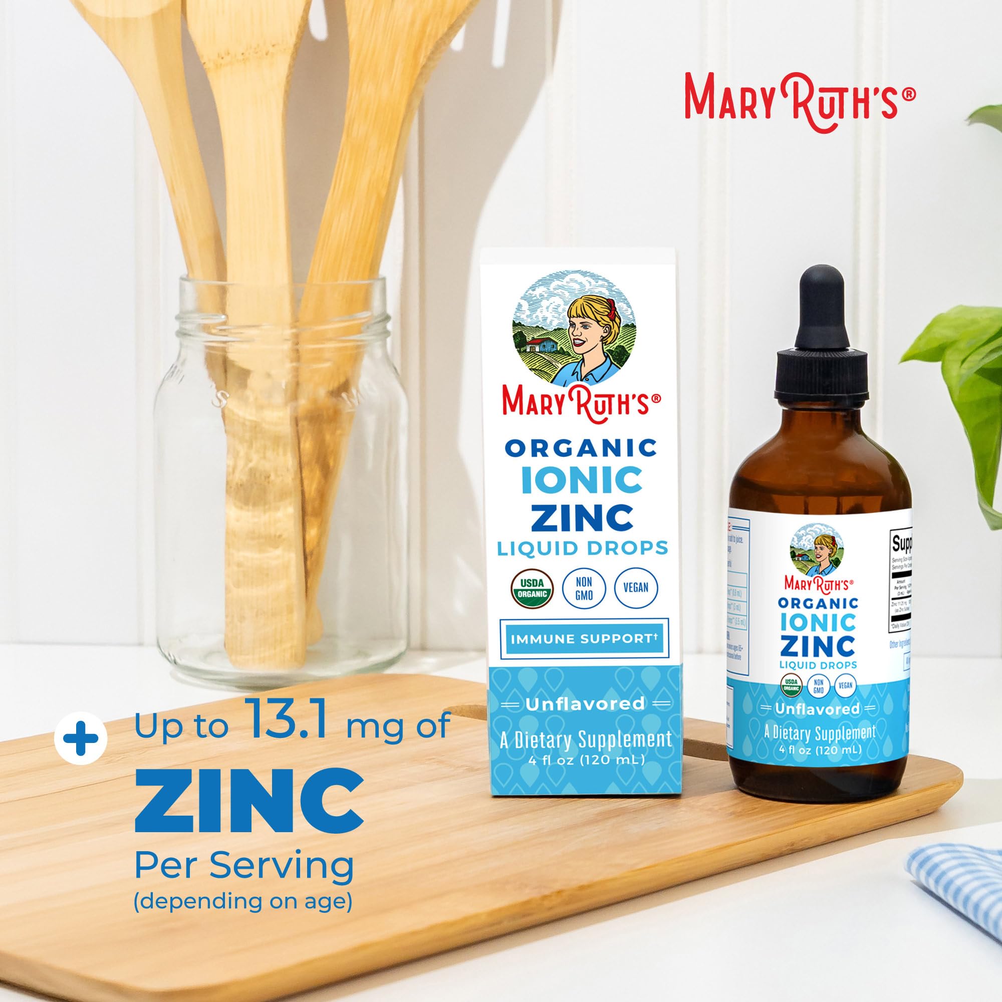 MaryRuth's Organic Liquid Zinc Supplement, Immune Support, Antioxidant, 4oz | Immune Support, Skin Health, Antioxidant, Cellular Metabolism, Zinc Sulfate