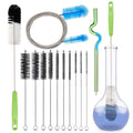 Set of 12 Tube Pipe Cleaners Brush Kit - Bottle & Long Straw Cleaning Tools
