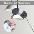 Buy now BOOMJOY Microfiber Feather Duster with 100 Inches Extendable Pole, 2 Pack Dusters for Cleaning Ceiling, Fan, Furniture at indiglob india