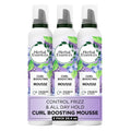 Herbal Essences Curl Boosting Mousse, Frizz Control for Curly & Wavy Hair, Long-Lasting Hold with Berry Scent, Paraben & Dye-Free, Cruelty-Free, 6.8 Fl Oz Each, 3 Pack