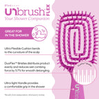 FHI Heat UNbrush Flex Detangling Brush - Ultra Flexible Hairbrush | DuoFlex Anti-Static Bristles for Removing Tangles, Massaging Scalp & Faster Styling - Pain-Free Hair Brush Detangler