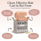 Kitsch Rice Water Shampoo Bar Soap for Hair Growth – Made in USA, 3.5 oz | Strengthening Hair Shampoo for Women & Men – Reduce Breakage, Boosts Shine – Paraben, Silicone & Sulfate-Free Hair Care