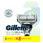 Gillette SkinGuard Razor Blade Refills for Men, 2 Blade Cartridge, SkinGuard for Sensitive Skin, Lubrication, Fits SkinGuard Razor Handles, 8 Count