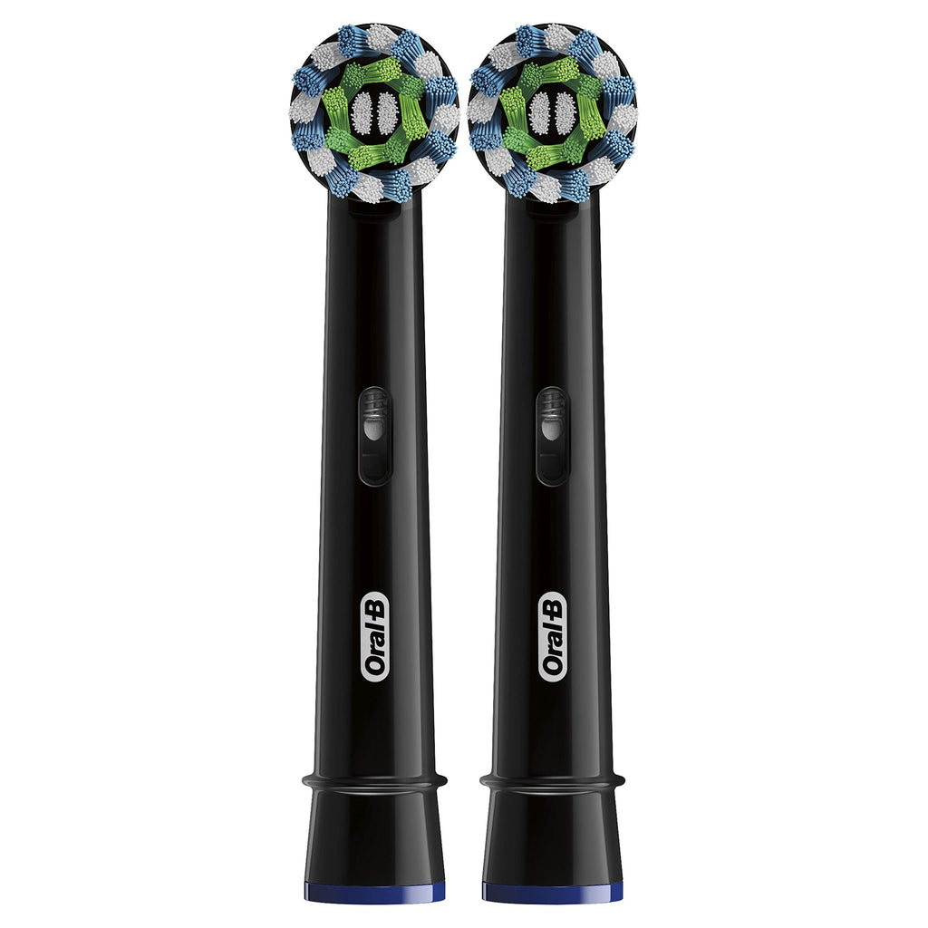 Buy now Oral-B CrossAction Electric Toothbrush Replacement Brush Head Refills, Black, 2 Count at indiglob india