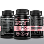 14-in-1 Women’s Inositol Complex Supplement – 40:1 Myo & D-Chiro Inositol with Folate, Vitamin D3, Zinc, Magnesium & Botanicals for Hormone & Feminine Wellness Support – (120 Capsules) (Pack of 2)