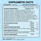 ZEBORA Probiotics for Men, 100 Billion CFU, Men's Probiotics, 90 Capsules