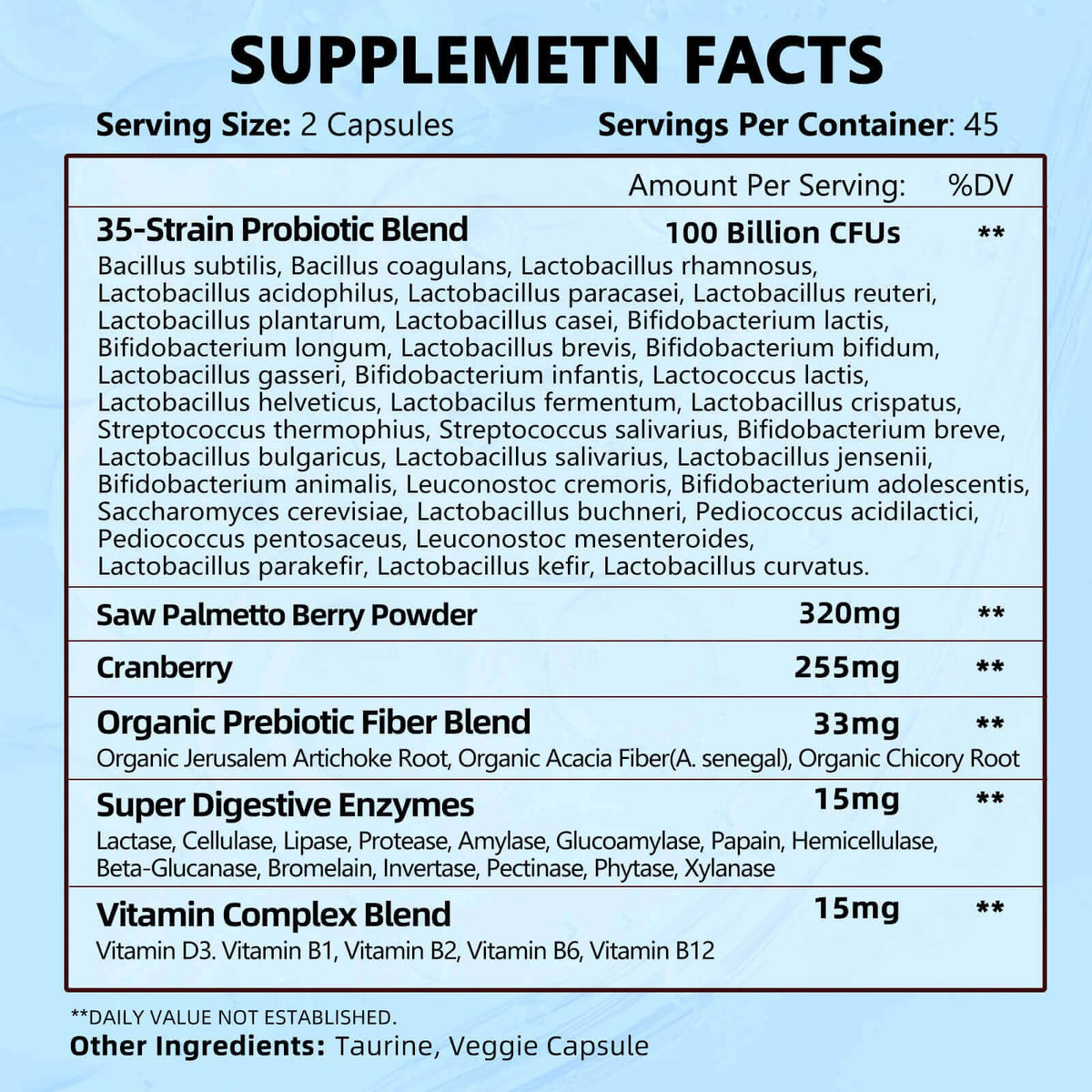 ZEBORA Probiotics for Men, 100 Billion CFU, Men's Probiotics, 90 Capsules