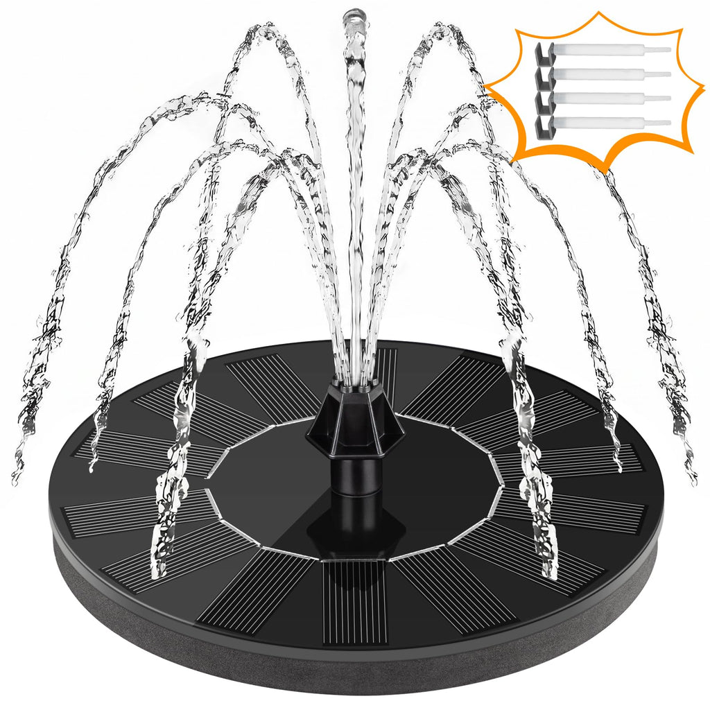 Mademax 1W Solar Bird Bath Fountain Pump, Solar Fountain, Free Standing Floating Solar Powered Water Fountain Pump for Bird Bath, Garden, Pond, Pool, Outdoor