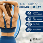 Dr. Berg Berberine 5-in-1 Formula, 60 Capsules – 1200 mg Daily Berberine with Ceylon Cinnamon, ALA, Magnesium Glycinate & BioPerine – Maximum Strength Metabolic & Healthy Blood Sugar Support
