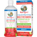MaryRuth's Liquid Morning Multivitamin Essentials+, 2 Flavors, Vegan, 32oz | Vitamin A C D E B6 B12 Biotin Zinc, Mens Womens Multivitamin, Immune Support, Beauty, Sugar Free, Vegan, Ages 1+