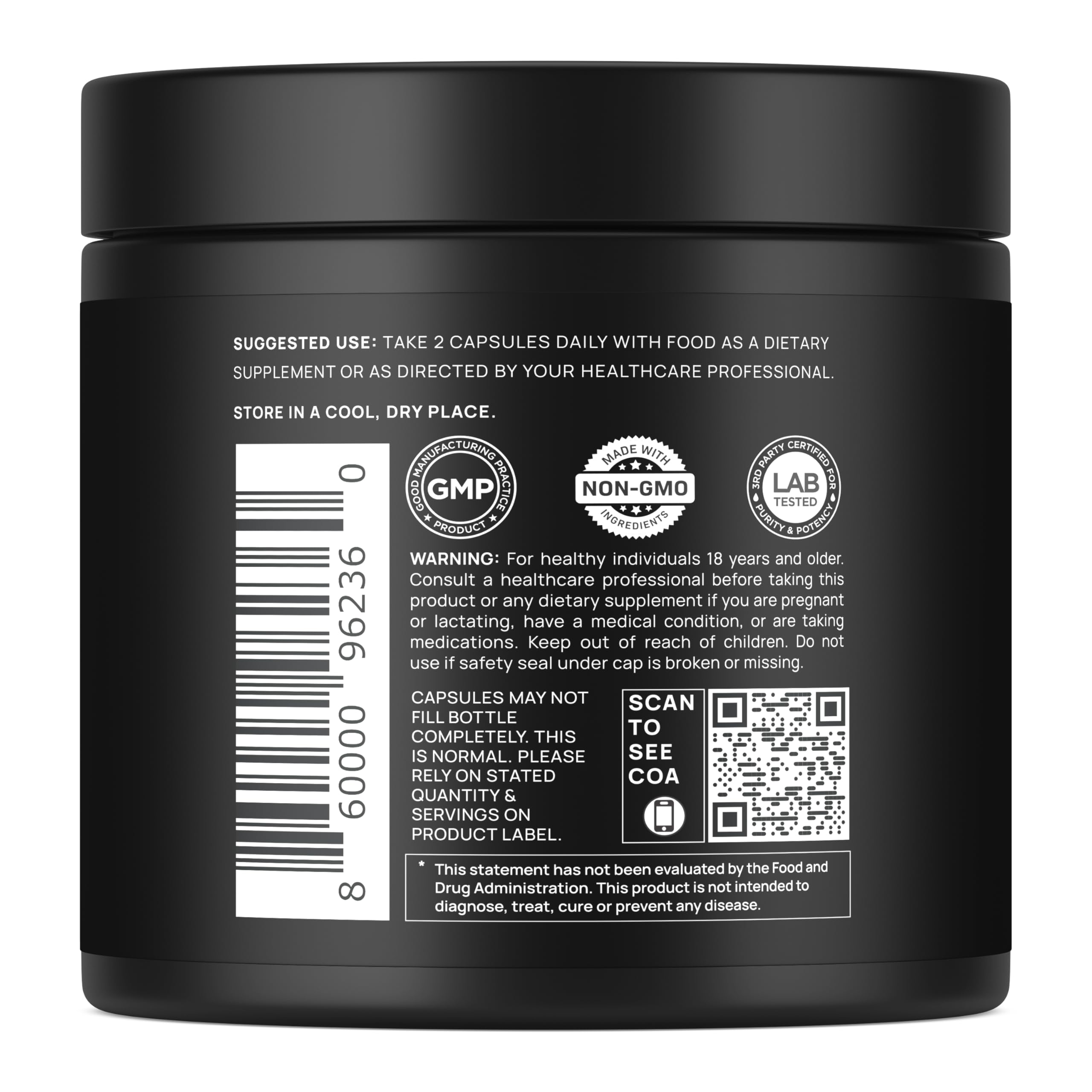 40x Strength Organic Black Maca Root with 15:1 Ashwagandha for Men | #1 Highest Potency Black Maca Root Capsules for Men 40:1 Extract - 100% Pure Maca Peruana Gelatinized Maca Root Powder Pills
