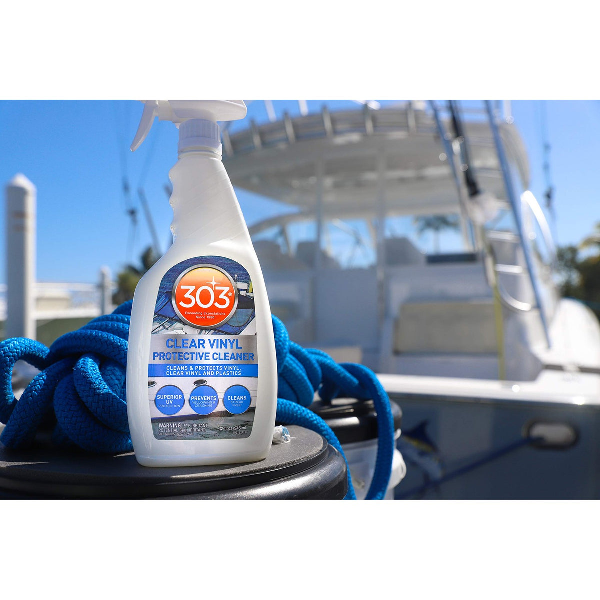 303 Marine Clear Vinyl Cleaner for Isinglass & Strataglass, 32 oz