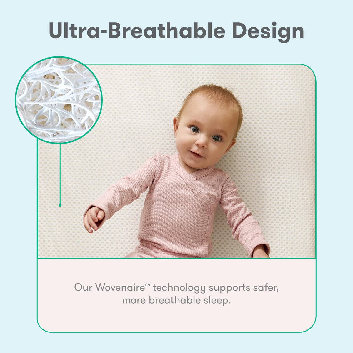 Newton Baby Mini Crib Mattress 37.75" x 23.75" Breathable & Washable