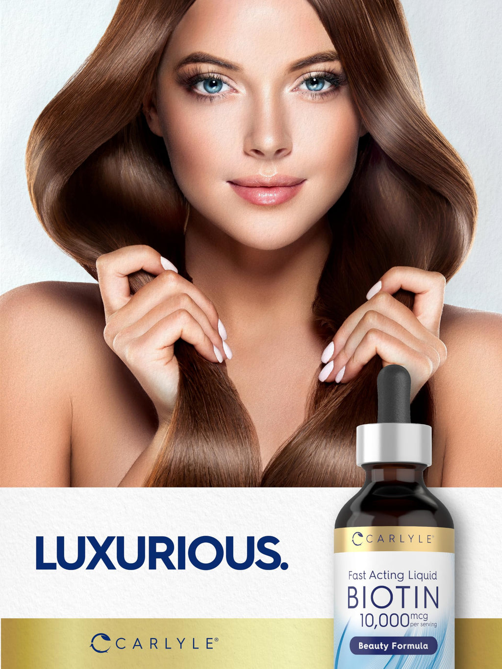 Carlyle Liquid Biotin 10000mcg | 2 oz | Extra Strength Drops
