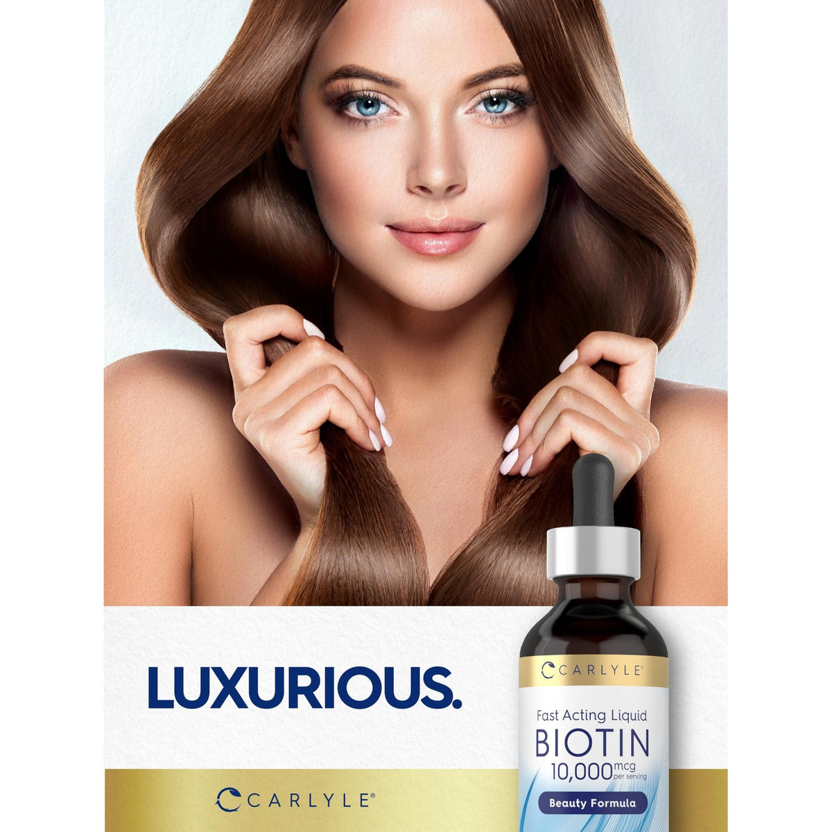 Carlyle Liquid Biotin 10000mcg | 2 oz | Extra Strength Drops