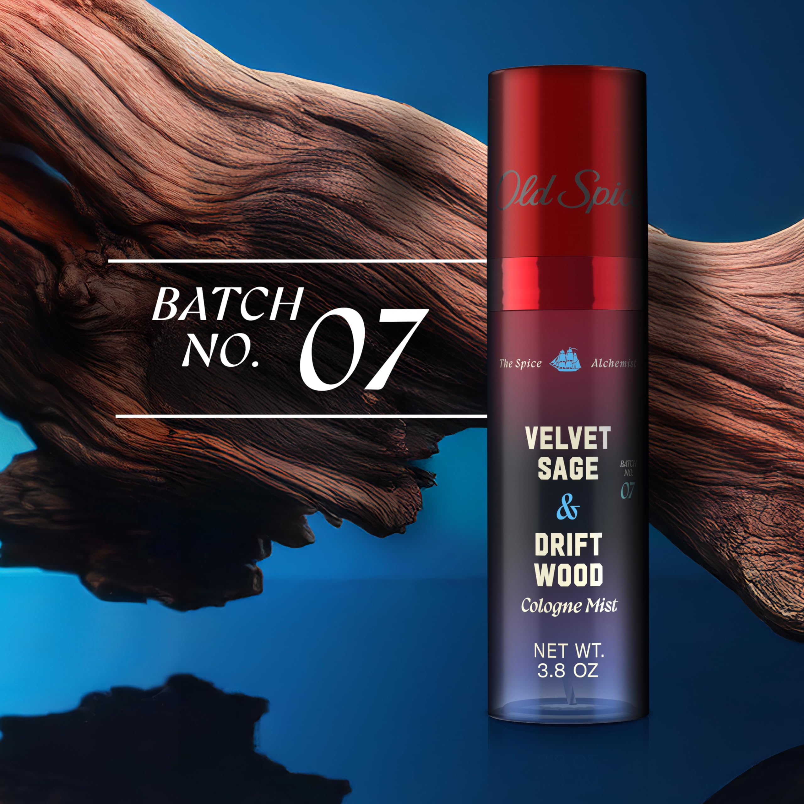 Old Spice Cologne Mist for Men, The Spice Alchemist Collection, 24/7 Cologne Infused Scent, No Trade Off Formula, Free of Parabens & Phthalates, Velvet Sage + Driftwood Scent, 3.8 oz