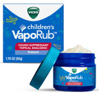 Buy now Vicks Children's VapoRub, Topical Cough Suppressant and Analgesic, Relieves Coughs and Minor Aches and Pains, Clinically Proven, Starts Working in Minutes for Fast Relief, For Children Ages 2+, 1.76oz at indiglob india