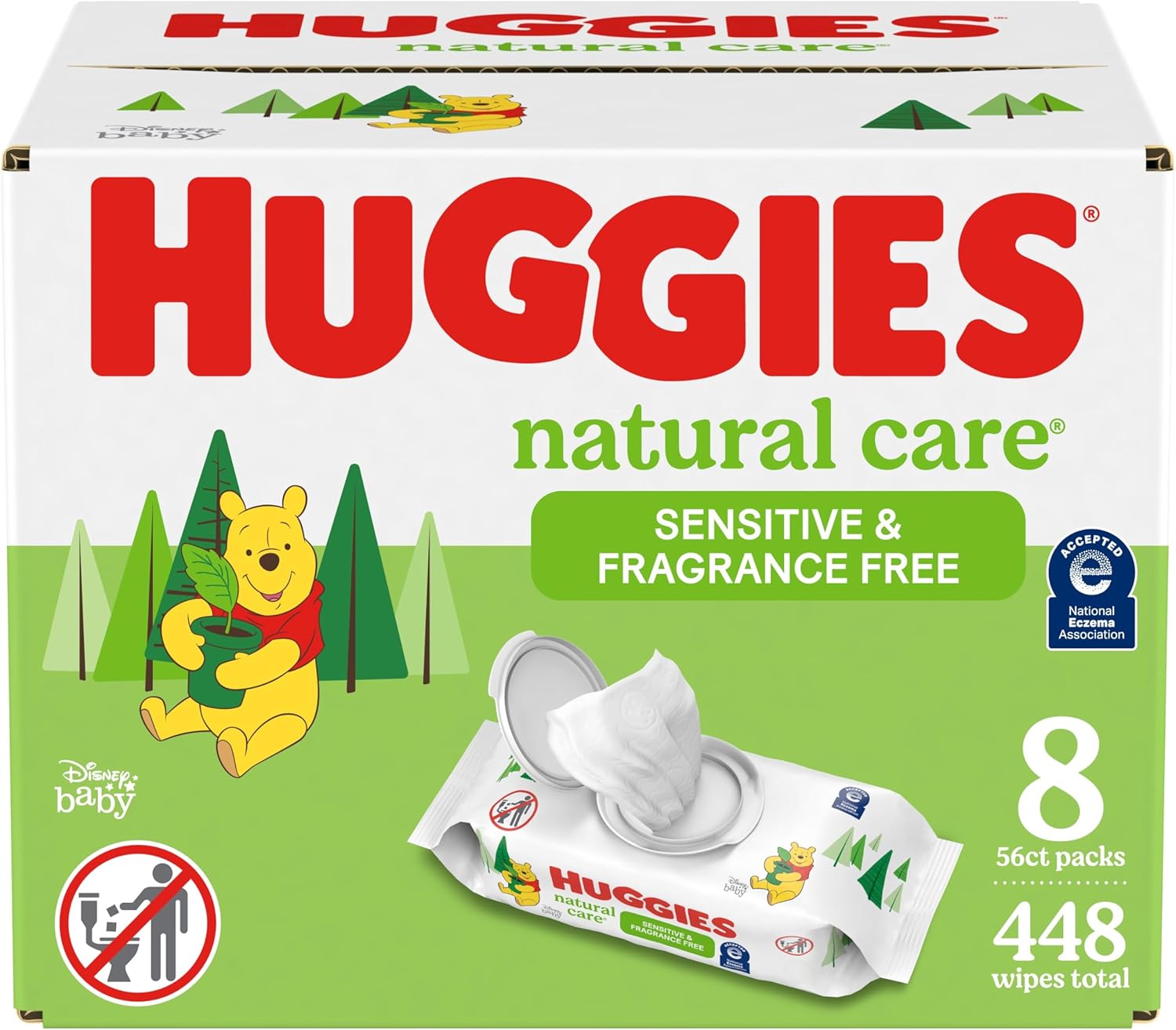 Buy now Baby Wipes, Huggies Natural Care Sensitive Baby Diaper Wipes, Unscented, Hypoallergenic, 1 Flip-Top Packs (56 Wipes Total) at indiglob india