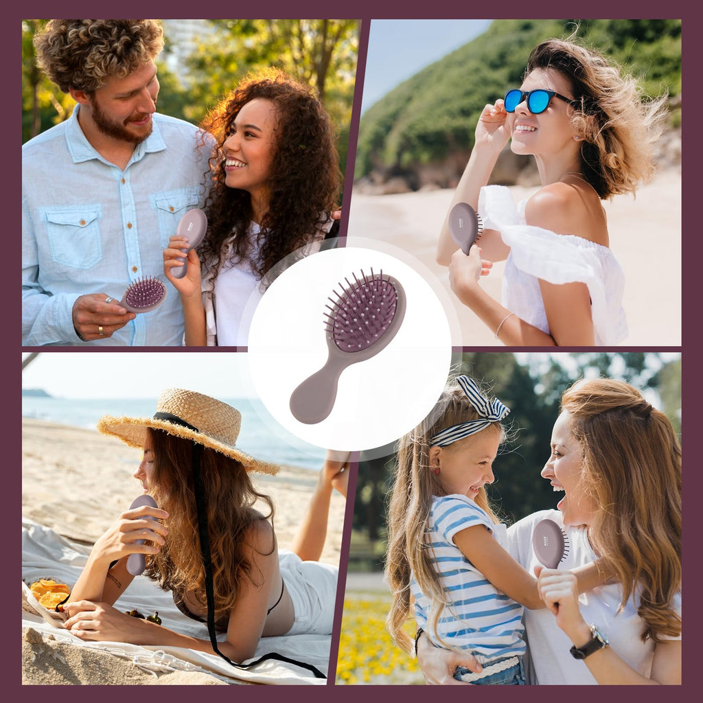 Premium imported RHOS folding brush with mirror, perfect for on-the-go styling. Ideal for women of all ages.