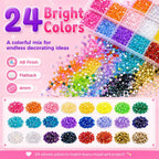Redtwo 4mm 20000Pcs Bedazzling Kit with Rhinestones | 24 Colors Flatback Rhinestones, 4Pcs 10ml Jewelry Glue and Tools for Clothes, Books, Shoes and Crafts